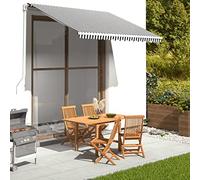 Cosisti Tela de Repuestos para Toldos 300 x 250 cm, Toldo de Lona,Techo de Repuesto para Toldo,Toldo Impermeable para Patio,Telas para Toldos para Patio Terraza Jardín Gris Antracita y Blanco