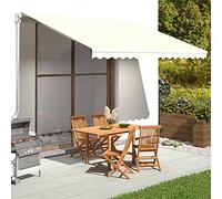 Cosisti Tela de Repuestos para Toldos 400 x 350 cm, Toldo de Lona,Techo de Repuesto para Toldo,Toldo Impermeable para Patio,Telas para Toldos para Patio Terraza Jardín Crema
