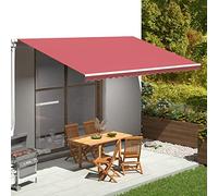 Cosisti Tela de Repuestos para Toldos 500 x 300 cm, Toldo de Lona,Techo de Repuesto para Toldo,Toldo Impermeable para Patio,Telas para Toldos para Patio Terraza Jardín Rojo Burdeos