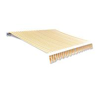 Cosisti Toldo de Lona 300 x 250 cm, Tela de Repuestos, Techo de Repuesto Impermeable para Patio, Terraza y Jardín - Amarillo y Blanco