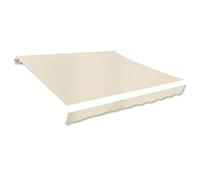Cosisti Toldo de Lona 350 x 250 cm, Tela de Repuestos, Techo de Repuesto Impermeable para Patio, Terraza y Jardín - Crema