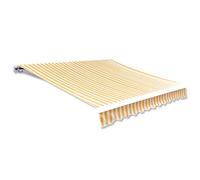 Cosisti Toldo de Lona 400 x 300 cm, Tela de Repuestos para Toldos, Techo de Repuesto para Toldo,Toldo Impermeable para Patio,Telas para Toldos para Patio Terraza Jardín Amarillo y Blanco