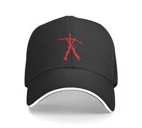 COSIUOS The Blair Witch Figuras de Palo Madera símbolo Rojo película de Terror clásico de los años 2000 de Miedo Gorra de béisbol