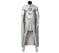 COSLANDERS Disfraz de caballero de la luna para hombre con capa, disfraz de Marc Spector, máscara de caballero luna, disfraz de caballero lunar para Halloween (juego completo, S)