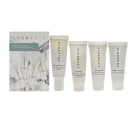 Cosmedix Treatment Prep Essentials Kit - Contains Brightening Serum, Age-Defying Treatment, Moisturizing Sunscreen, and Exfoliating Cleanser - Balance and Clarify Skin for Radiant Complexion - 4 pc