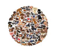 Cosmeria 120 pegatinas de vinilo para perros salchicha, resistentes al agua y protección solar, fáciles de instalar y reutilizables, amantes de los perros salchicha