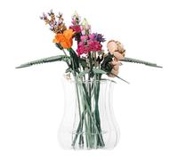 Cosmeria Jarrón para Lego, Jarrón Puzzle de Acrílico para Ramo de Flores Lego, Soporte para Colección Botánica Lego, Soporte Transparente para Rosas Orquídeas Girasoles