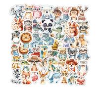 Cosmeria Juego de pegatinas con 100 motivos de animales diferentes, pegatinas de vinilo impermeables para portátiles, botellas de agua, bicicletas y más