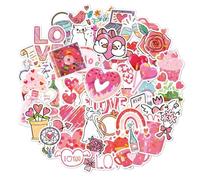 Cosmeria Juego de pegatinas de San Valentín con 100 pegatinas de amor dulces, lindas pegatinas de vinilo para San Valentín ideas de manualidades y decoraciones de regalo