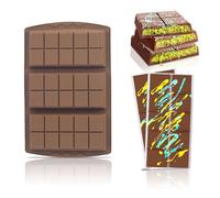 Cosmeria Molde de silicona para chocolate profundo, para 3 unidades de chocolate Dubai pistacho, antiadherente, molde grande para dulces y barras de chocolate, sin BPA, apto para alimentos