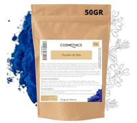 Cosm'Ethics - Polvo de Nila Azul 50 g - Polvo natural de Marruecos para el cuidado facial y el cabello, formato de descubrimiento - brillo teñido y brillo capilar
