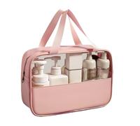 Cosmetic Bags, Travel Bags, Large Capacity Toiletry Organizer, Waterproof Design/Lightweight, 30x21.5x10cm, Ideal Storage for Men, Women, Bathroom, Travel, White/Yellow/Pink/Green