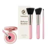 Cosmetic Brushes - 3-Piece Face Makeup Professional, Travel Foundation Cosmetic Powder Brush | Makeup Application Tools, Blending Brushes For Foundation Concealer Contour Bronzer Blush Powder Usage