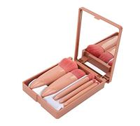 Cosmetic Brushes Kit, 5pcs Makeup Brush Set Eyeshadow Loose Setting Powder Portable Complete Mirror Cosmetic Brushes Kit