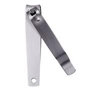 COSMETIC CLUB - SC16073 Cortauñas Grande de Acero Inoxidable Cepillado - Diseñado para Uñas Gruesas - Diseño Ergonómico - Acabado Plateado - Tamaño Estándar