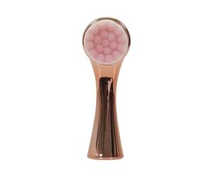 COSMETIC CLUB - SC29456 Cepillo Facial 2 en 1 Exfoliante y Limpiador, para Todo Tipo de Piel, Desmaquilla y Limpia en Profundidad, Afina el Grano de la Piel, Rosa Blanco, Tamaño Único