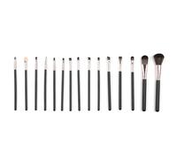 COSMETIC CLUB Set de 15 Brochas de Maquillaje Pro Ojos y Rostro | Set de 15 brochas de maquillaje, profesionales, ojos y rostro, acabado impecable, pelo suave, estuche, completo