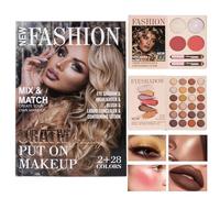 Cosmetic Color Kit, 30 Pan Vibrant Cheek and Eye Compact, Bold Pigment Blend with Matte and Luminous Finishes for Glowing Styles, Lightweight Portable Case for Beauty Touch Ups