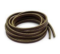 Cosmetic Leather Cordones de Cuero 120 cm en 17 Colores, Sección Cuadrada 3 mm, Cordones para Zapatos, Botas, Náuticos, Mocasines y Zapatillas, Compatibles con Timberland, Made in Italy