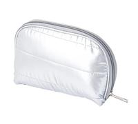 Cosmetic Makeup Skincare Wash Bag Simple Style Cute Design Make Up Organizer Prefect Gift For Mother Girlfriend(Bright Silver,S)