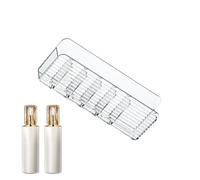 Cosmetic Organizer - Wall Mounted Vanity Tray, Adhesive No Drilling Storage Box, Clear Transparent Compartment | Space Saving Bathroom Rack, Lipstick Hair Clips Mascara Eyebrow Pencil Home She