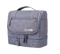 Cosmetic Pouch, Large Capacity Zipper Bag, Bathroom Bag with Hook, Wet and Dry Separation Storage Organizer for Lipstick Lotion