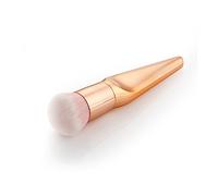 Cosmetic Pro - Brocha para base de maquillaje, cepillo de dientes en polvo, cepillo ovalado para base de maquillaje (oro rosa, talla única)