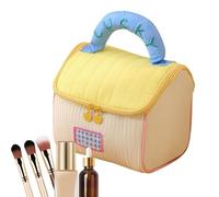 Cosmetic Travel Case, Toiletry Storage Bag, Portable Makeup Organizer, Lightweight Design, Zipper Closure, Ideal For Home, Business Trips, 7.09x7.09x5.91 Inches