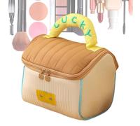 Cosmetic Travel Case, Toiletry Storage Bag, Portable Makeup Organizer, Lightweight Design, Zipper Closure, Ideal For Home, Business Trips, 7.09x7.09x5.91 Inches