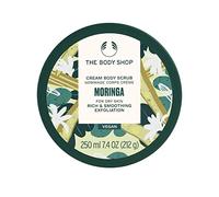 Cosmética femenina de la marca The body shop, cosmética natural, Body Scrub Moringa 250 mililitros