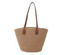 Cosméticos Bolsos Mujer Con Timbre Paja Bolsas de Playa para Mujeres Bolso Tejido Hecho A Mano Bolsa de Hombro de Malla de Verano para Vacaciones Bolsas Riñonera, caqui, talla única