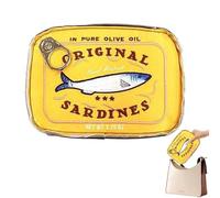 Cosmetics Bag - Funny Canned Sardine Pouch, Aesthetic Travel Organizer Bag | Large Capacity Storage For Skincare Eye Shadow Shampoo Toiletries Unique Fish Design Makeup Case Girl Student Gift