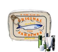 Cosmetics Bag | Toiletry Travel Pouch Cosmetics Organizer Bag | Funny Canned Sardine Design Aesthestic Storage Bags For Skincare, Eye Shadow, Shampoo