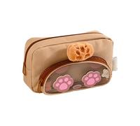 Cosmetics Bag - Zippered Storage Pouch, Cute Figure Pattern for Appealing Look, Cloth Case with Resilient Lining, Organization Container, Small Item Keeper for Classroom and Office