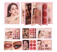 Cosmetics Kit - 5 Layer Makeup Book Palette for Women | Book Style Design with Versatile Eyeshadows, Blushes, and Highlighters Portable - Set for Daily Routine Wedding Party Beginners