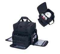 Cosmetics Nail Travel Bag, Cosmetic Travel Duffle Bag, Nail Polish Organizer Bag, Nail Tool Organizer with Shoulder Strap, 39x33.4x22.6cm 70 Bottle Nail Polish Organizer Bag for Nail Stuffs