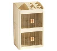 Cosmetics Storage Box - 3 Layer PP Polystyrene Makeup Organizer 24x18x36cm | Large Capacity Cosmetic Supplies Storage Rack, Desktop Dresser Display Box | For Bathroom Counter Bedroom Vanity Use