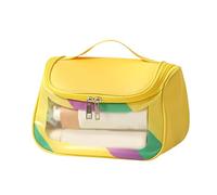 Cosmetics Travel Bag, Waterproof Clear Organizer, Colorful Makeup Case with Zipper Closure, Visible Travel Pouch for Toiletries, Necessaries, Women, Men 22x14x16cm, a, Siehe Beschreibung, Ver