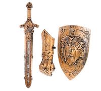 COSMEVIVI 1 Juego De Espadas De Caballería, Armamento De Alto Rendimiento Para Niños, Juguete, Escudo, Espadas, Escudo Y Espada, Juego De Espada, Espada, Escudo, Juguete, Herramientas.