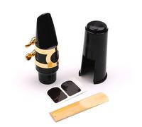 COSMEVIVI 1juego Boquilla Para Saxofón Con Ligadura y Almohadillas Accesorios Para Instrumentos Musicales Para Principiantes y Mejora Del Sonido