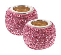 COSMEVIVI 2 Piezas Anillo Decorativo Para Reposacabezas De Coche Brillante De Reposacabezas De Coche Adornos Decoración De Para Asientos Interiores