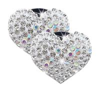 COSMEVIVI 2 Piezas Joya de Amor para Coche Decoración de Difusor de Ventilación Clip de Salida de Difusor de Coche Diseño de Corazón Accesorio Interior