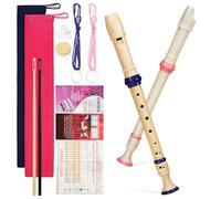 COSMEVIVI 2 Piezas Soprano Recorder Segmented Design Rotatable Tail Lightweight Flute Instrument For Beginners And Adults Portable Practice Tool