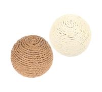COSMEVIVI 2piezas Juguete Interactivo para Gatos Bola De Rasguño De Yute Natural Juguete para Matar El Aburrimiento Pelota Que para Gatos y Gatitos