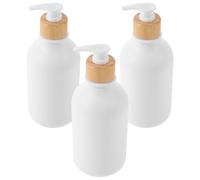 COSMEVIVI 3 Botellas de 500ml Dispensador Recargable para Champú Gel y Lociones Sistema Antideslizante y Diseño Elegante para Baño y Cocina