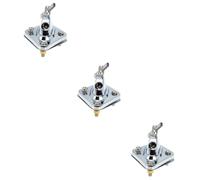 COSMEVIVI 3 Piezas bases de tambor montaje del soporte de la pata del tambor base para bombo bajo base de tambor patas de tambor bases de percusión soporte para bombo aleación Silver