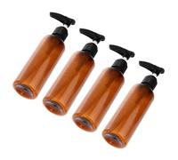 COSMEVIVI 4 Piezas Botella de Viaje de 100ml Bomba Negra, Dispensador Reutilizable de Pet y Pp para Loción y Gel, Adecuado para Uso al Aire Libre Casa