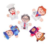 COSMEVIVI 5piezas Muñecos Educativos De Dedos para Niño Niña Juguetes Profesión con Personajes Profesiones Titiriteros para Narración Desarrollo Social y Emocional para Niñas y Niño Uso