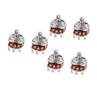 COSMEVIVI 6piezas Potenciómetro De Audio Tipo Eje Para Guitarra Resistencia Completa y Diseño Estriado Para Reemplazo De Componentes De Instrumentos Musicales