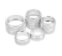 COSMEVIVI 8 piezas de embellecedores para perilla de consola central: cubierta de aleación de aluminio para perilla de ventilación de coche, decoración interior compatible con Chevrolet